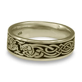 Celtic Hunt Wedding Ring in 18K White Gold